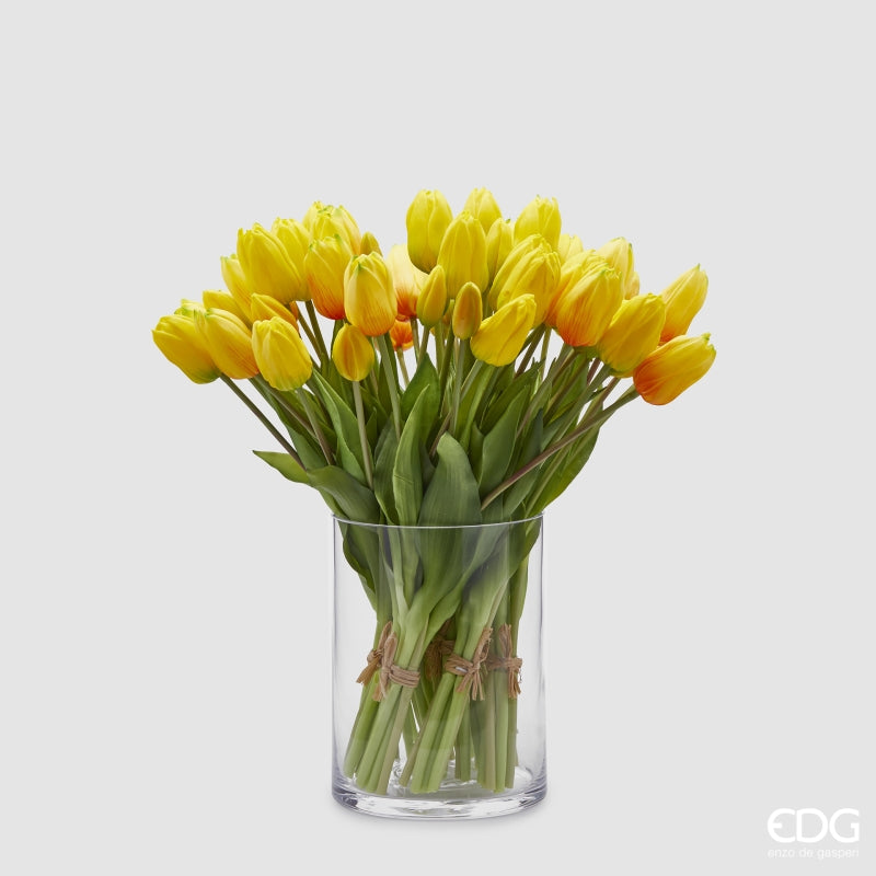 EDG Enzo De Gasperi Bouquet of 5 Tulips Olis Ass. H 40 Cm Yellow 1 Pc