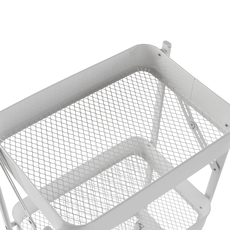 Versa Carrello Pieghevole in Metallo Bianco