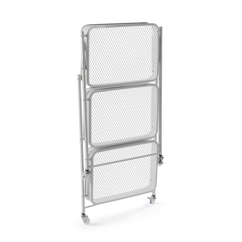 Versa Carrello Pieghevole in Metallo Bianco