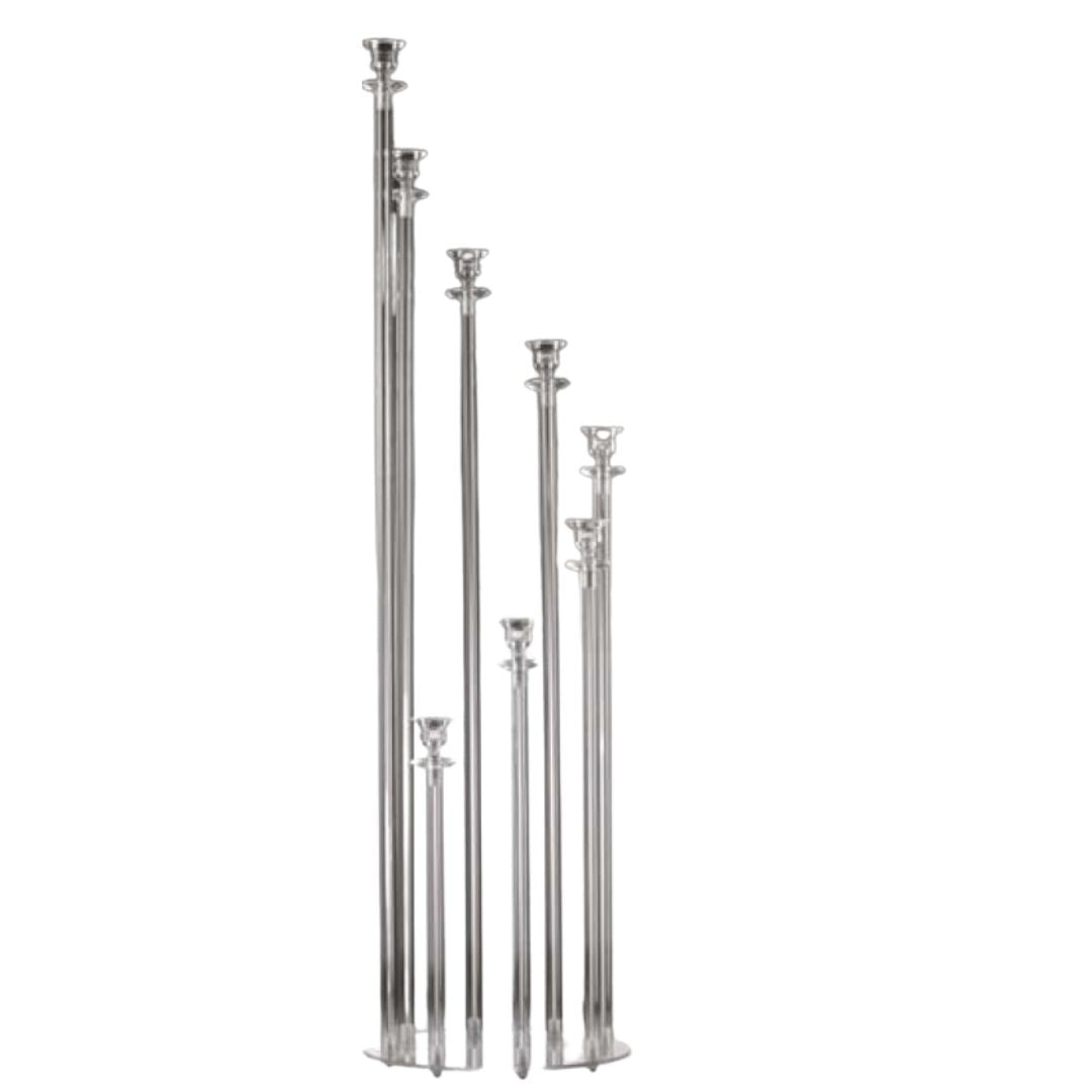 Vimin Box Round Plexiglass Centerpiece H 105 cm with 8 Candle Holders