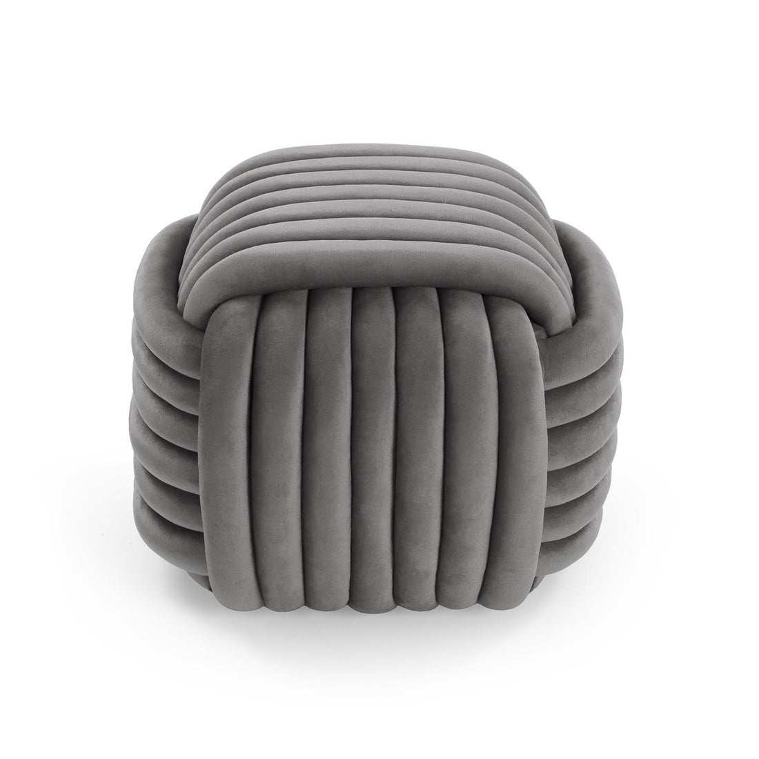 Versa Pouf Quadrato Grigio Chiaro