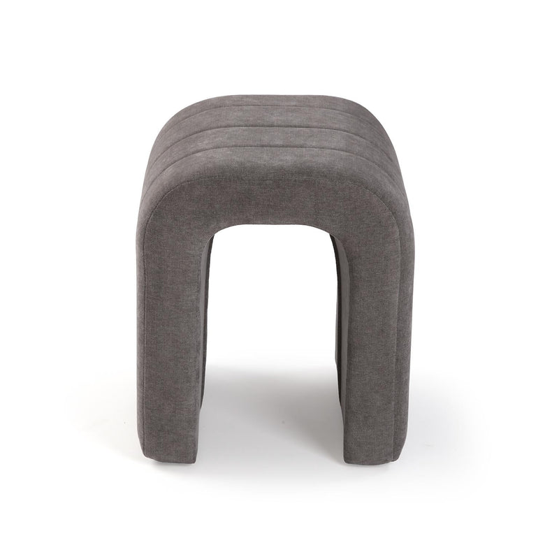 Versa Sgabello Imbottito Grigio Scuro