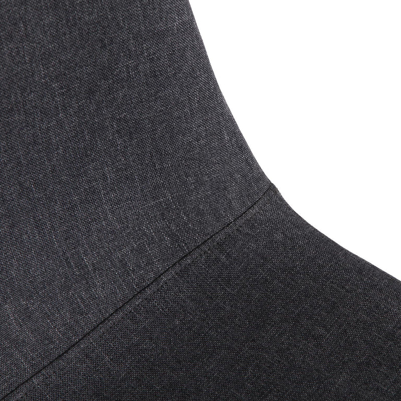 Versa Sedia da Pranzo Nora Color Grigio Scuro in Tessuto con Gambe in Metallo Nero – Sedia Moderna per Cucina e Soggiorno