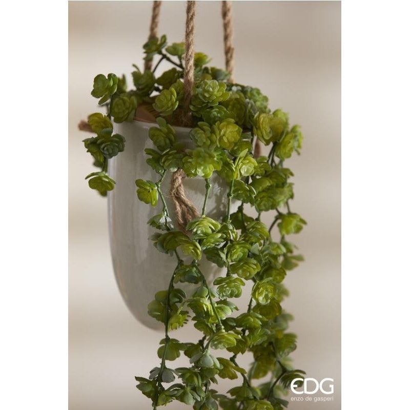 EDG Enzo De Gasperi Echeveria Olis Cespuglio Cadente H 44 Cm Pianta Artificiale Verde Chiaro