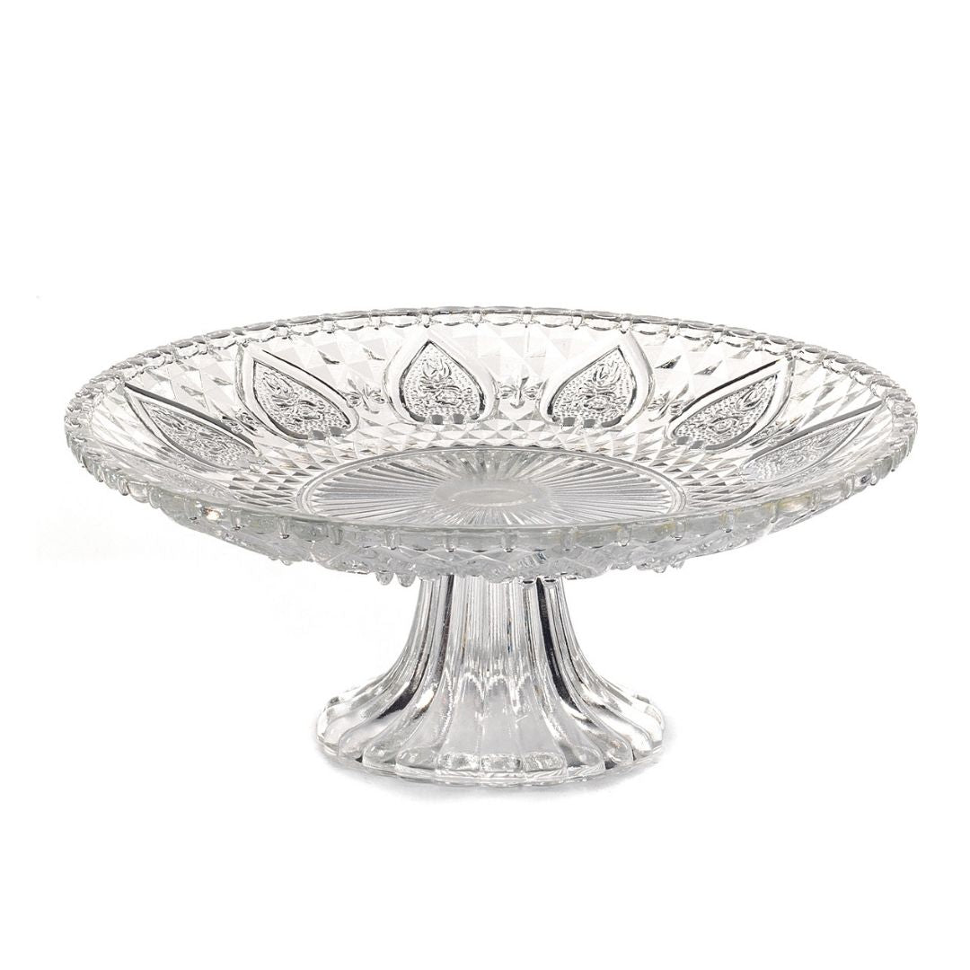 Vimin Box Alzatina Vetro Trasparente D 25 Cm H 13 Cm