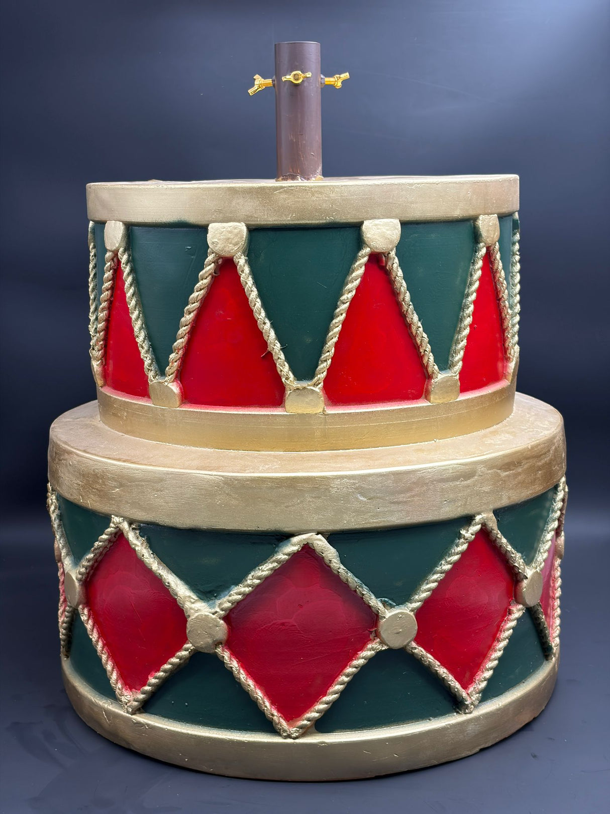 Precious Home Base Decorative Christmas Tree Drum Overlapping Polyresin 50 x 50 x 45 cm