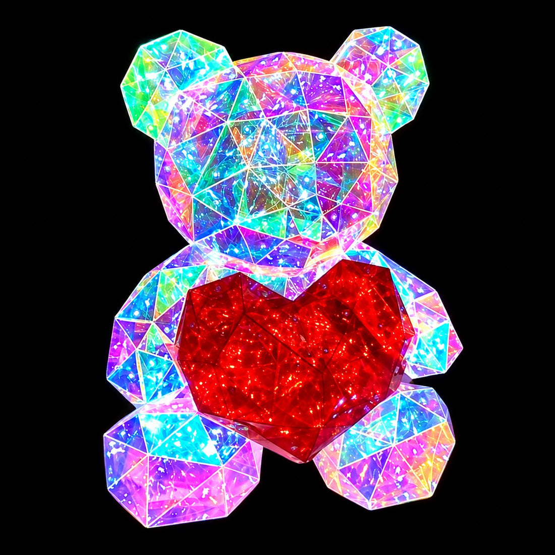 BONTURI CASA HOME DECORATION Teddy Bear Gift Box 23 x 19 x 30 Cm 200 Leds Usb Battery