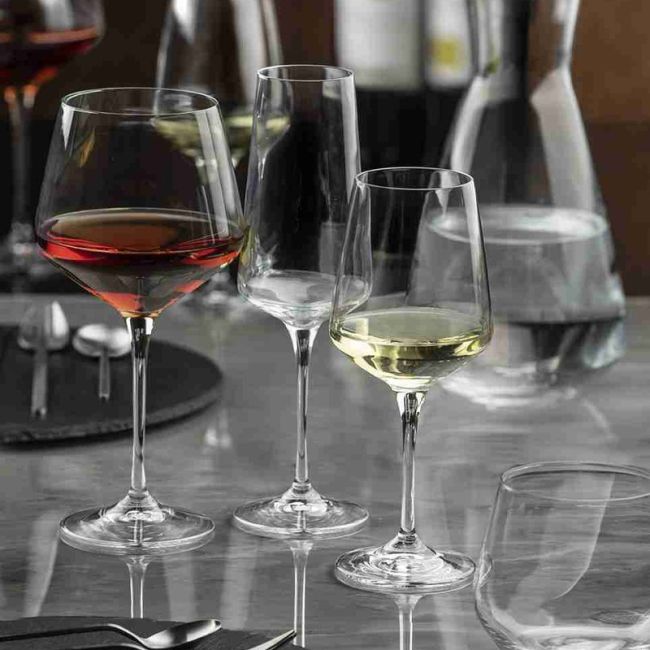 RCR Cristalleria Italiana Aria - A46 Vini Bianchi - Set da 6 Calici Vino in Vetro