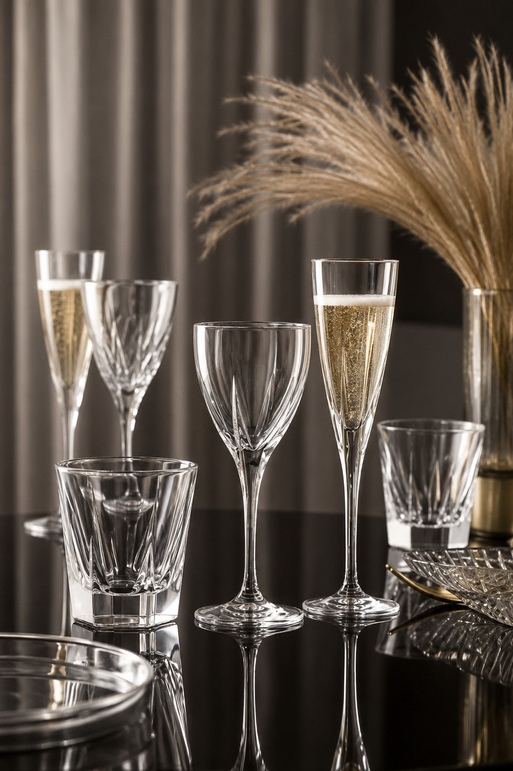 RCR Cristalleria Italiana Fusion - 3 - Set da 6 Calici Vino in Vetro