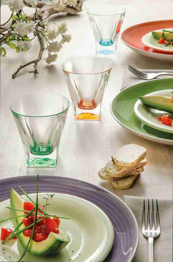 RCR Cristalleria Italiana Fusion Set - 2 - da 6 Calici Vino Colorati