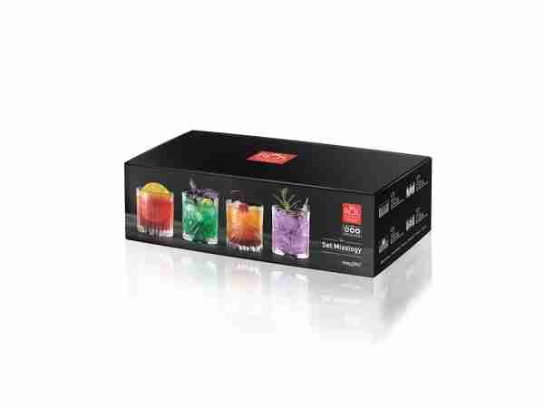 RCR Cristalleria Italiana Mixology - DOF Set da 4 Bicchieri in Cristallo