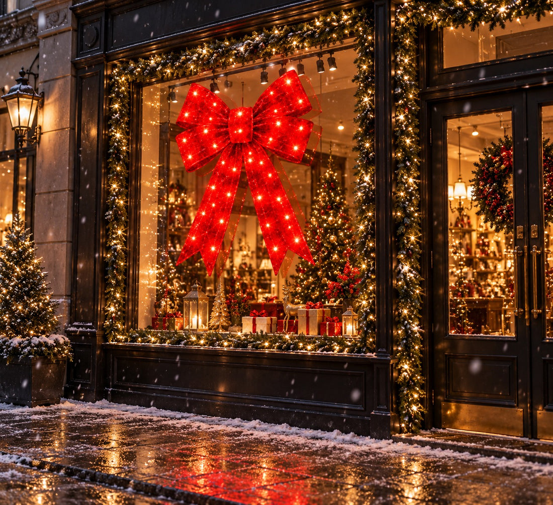 Bonturi Casa Fiocco Rosso Led Natale 120cm 168 LED ip 44