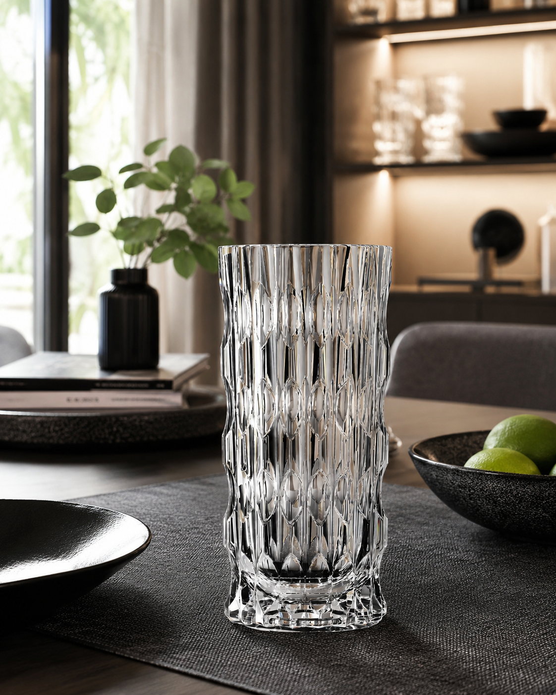 RCR Cristalleria Italiana Joker – Vaso Portafiori in Cristallo Luxion® H 280 mm