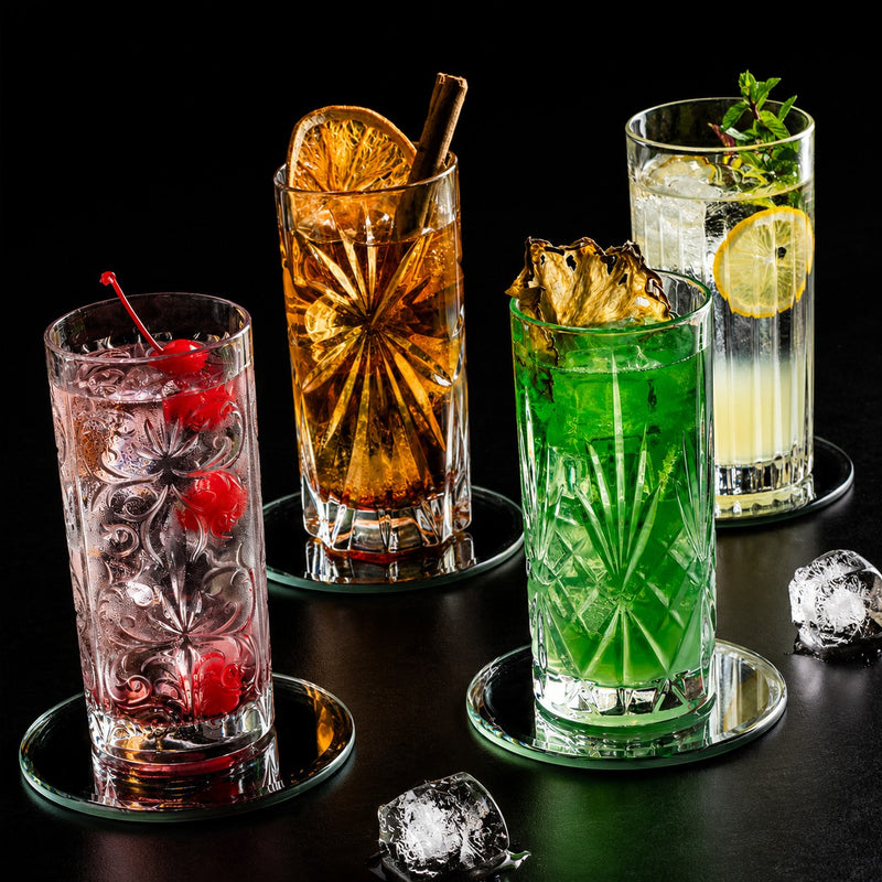 RCR Cristalleria Italiana Mixology - HB Set da 4 Bicchieri Long Drink in Cristallo
