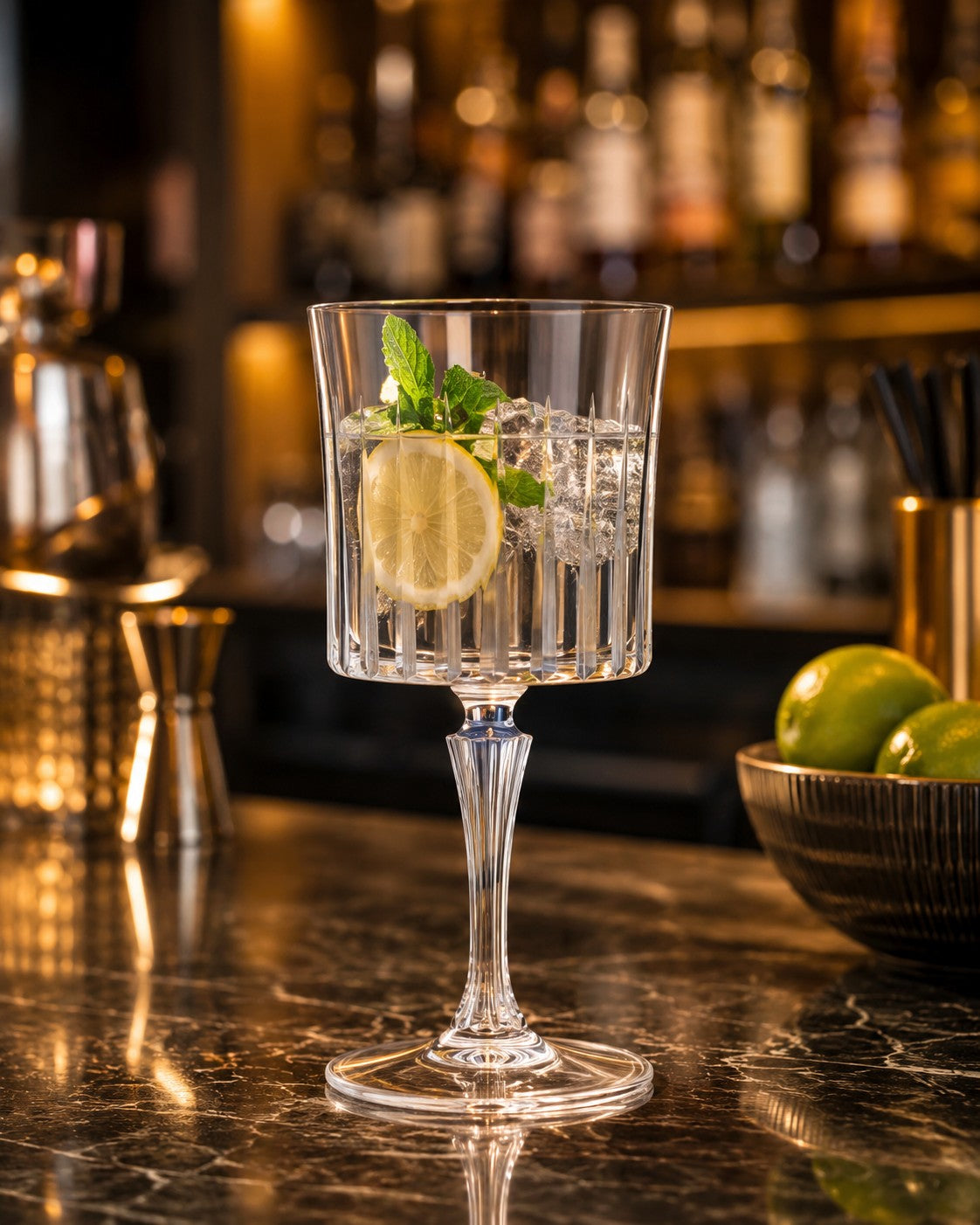 RCR Cristalleria Italiana Timeless - Set da 4 Calici Cocktail in Vetro