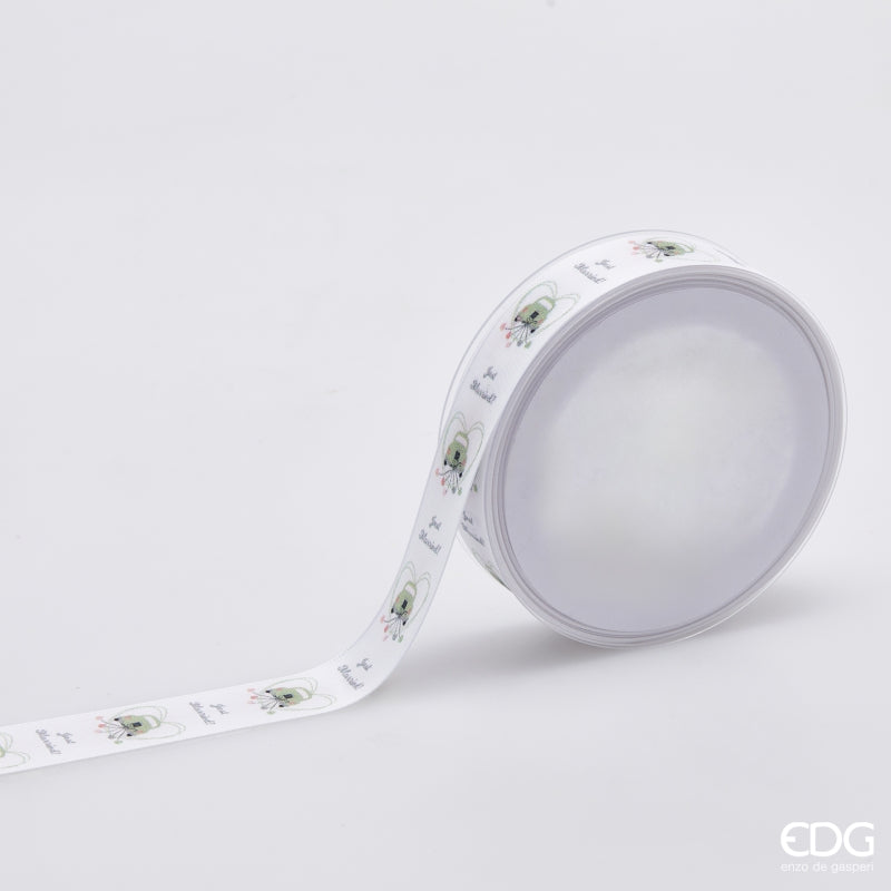 edg enzo de gasperi edg enzo de gasperi nastro merry me h 25 cm l 20 mt white ean 4008953591459