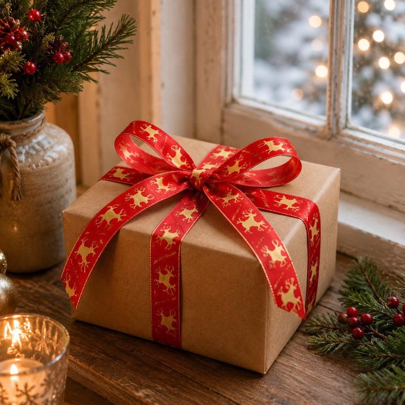 EDG Enzo De Gasperi Set 8 Nastri Christmas Assortiti H2,5 cm x 3 m Rosso Mix – Decorazioni Natalizie