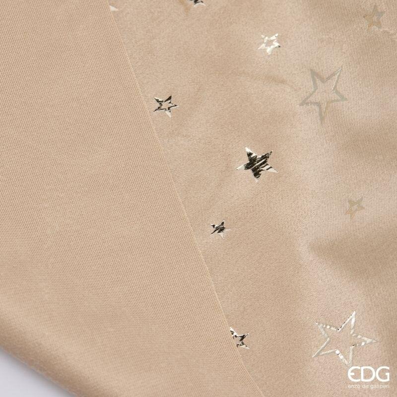 EDG Enzo De Gasperi Tessuto Decorativo Stelle Sand Rotolo 35x200 cm – Decorazione di Natale