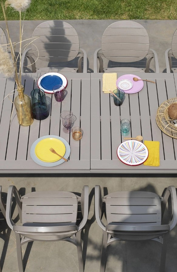 nardi nardi tavolo alloro 210 extensible 210 280 x 100 cm h 73 cm tortora piedini bianco ean 8010352828513