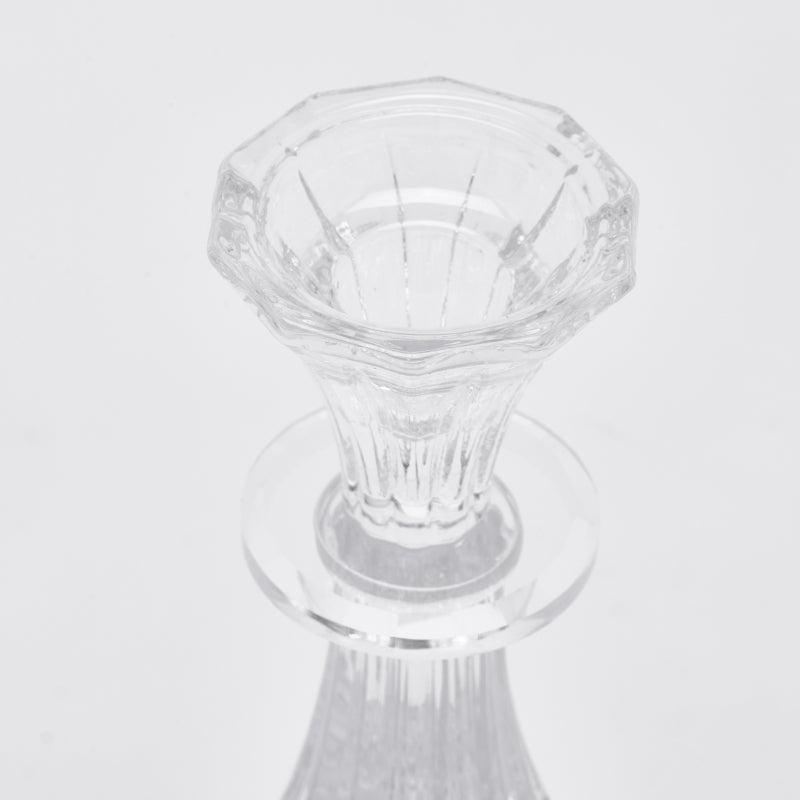 EDG Enzo De Gasperi Portacandela Crystal Sinuoso H 22 Cm D 10 Cm Natural Trasparente