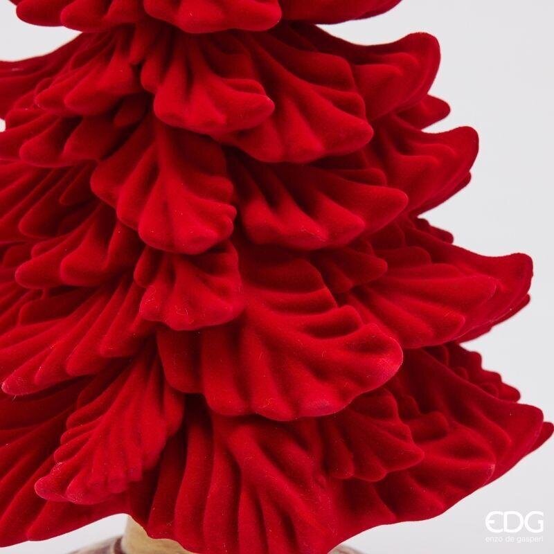 EDG Enzo De Gasperi Portacandela Pino Natalizio H36 cm Verde Rosso – Decorazione di Natale