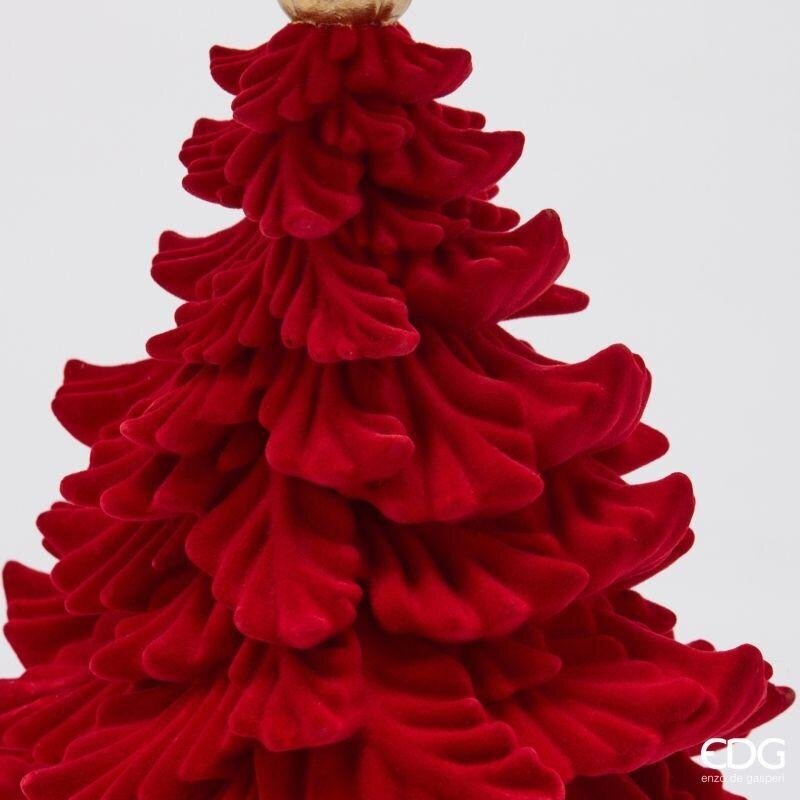 EDG Enzo De Gasperi Portacandela Pino Verde e Rosso H31 Ø19 cm – Decorazione di Natale