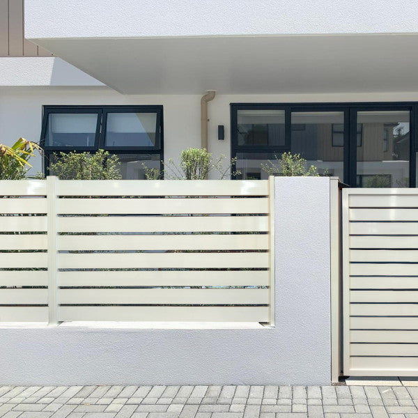 L'Arcolaio Recinzione Miami Set 4 Doghe Bianche Lucido Outdoor