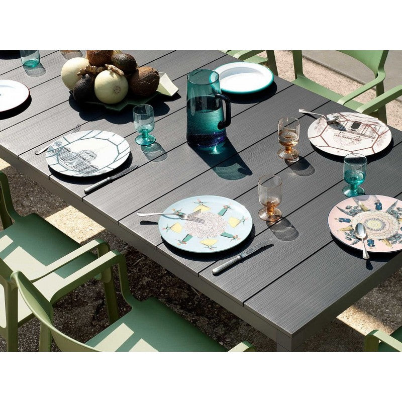 nardi nardi tavolo rio alluminio 210 extensible 210 280 x 100 cm h 75 cm antracite ean 8010352833166