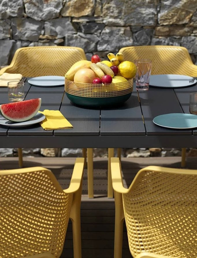 nardi nardi tavolo rio alluminio 210 extensible 210 280 x 100 cm h 75 cm antracite ean 8010352833166