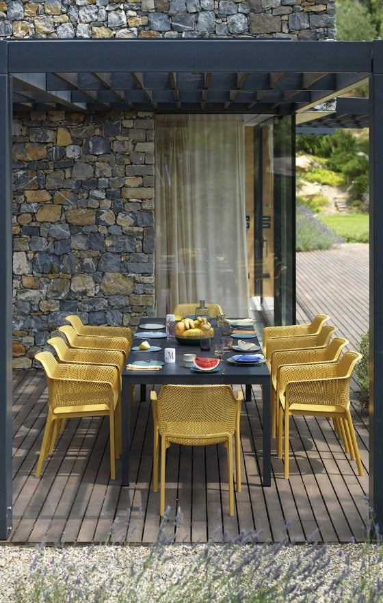 nardi nardi tavolo rio alluminio 210 extensible 210 280 x 100 cm h 75 cm antracite ean 8010352833166