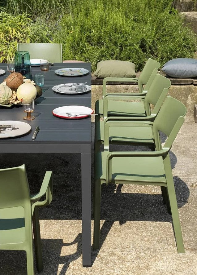 nardi nardi tavolo rio alluminio 210 extensible 210 280 x 100 cm h 75 cm tortora ean 8010352833241