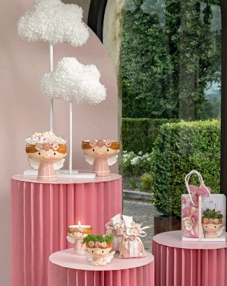 Cupido&Co. Candela Angioletto Rosa D 75 Mm H 95 Mm con Shopper