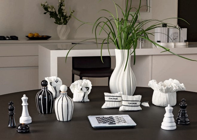 Cupido&Co. Oil Cruet 400 Ml D 95 Mm H 165 Mm Black White with Box