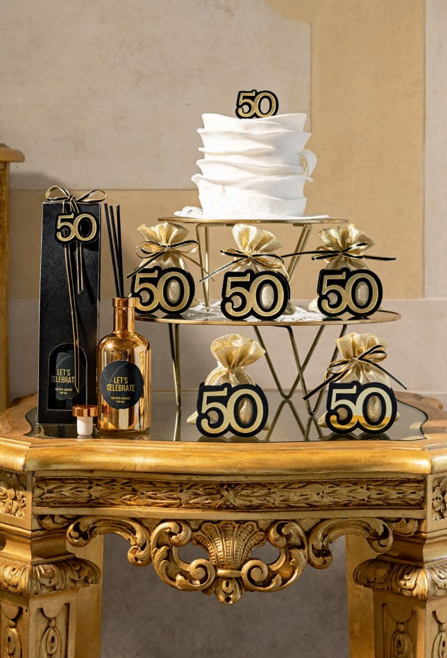 Cupido&Co. 50 Oro Nero con Sacchetto Oro 65 x 90 Mm 12 Pz