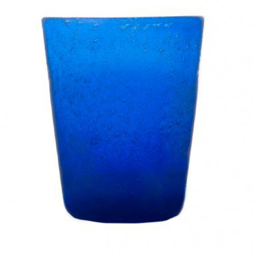Zani Serafino Bicchiere Acqua Tumbler Blu 30cl, Pasta di Vetro Fatto a Mano