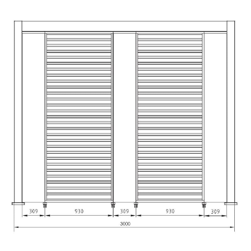 Bizzotto Pannello Verticale Pergola Ocean 232,45 x 30,9 Cm Bianco