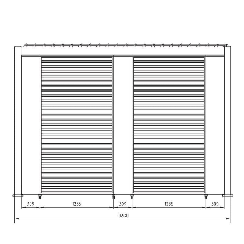 Bizzotto Pannello Verticale Pergola Ocean 232,45 x 30,9 Cm Bianco