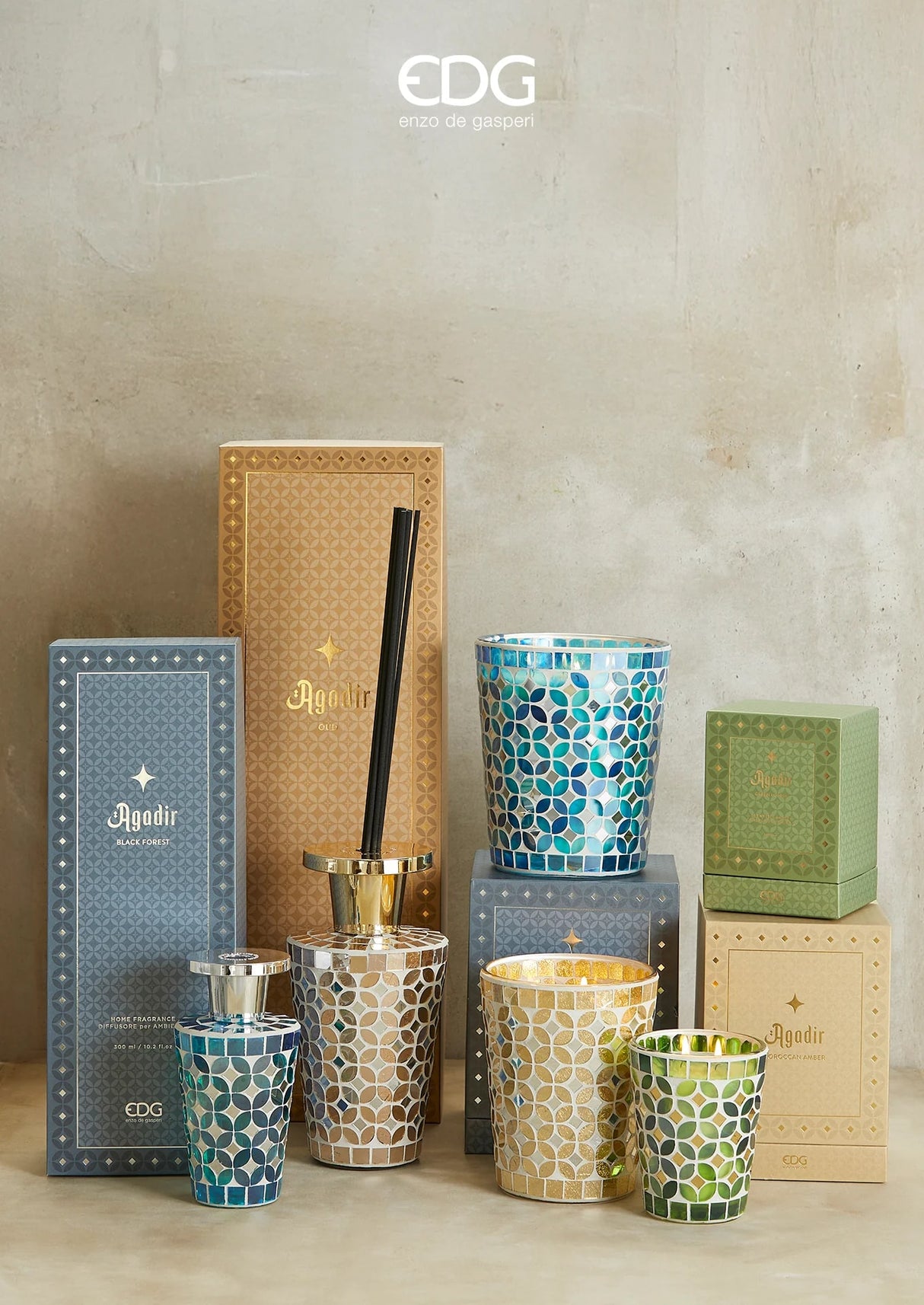 edg enzo de gasperi edg enzo de gasperi profumatore bottiglia agadir 1 000 ml h 24 cm d 13 cm oud ean 8059824465528