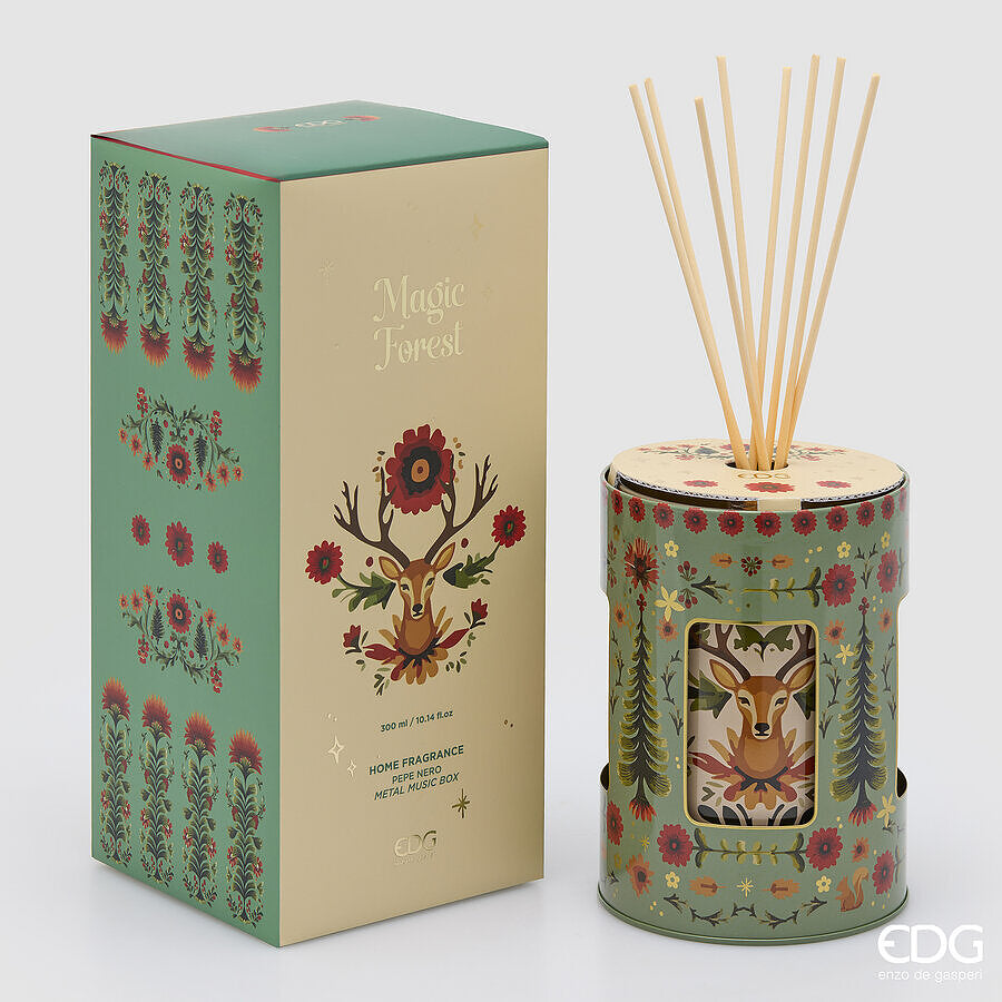EDG Enzo De Gasperi Profumatore Bottiglia Scrigno Carillon Black Pepper 300 ml – Idea Regalo Natale