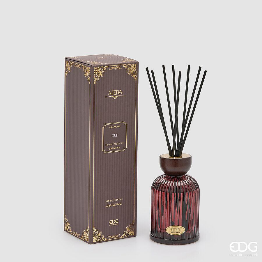 EDG Enzo De Gasperi Profumatore Bottiglia Atena OUD 460 ml H16 Ø9 cm – Profumo per Ambiente