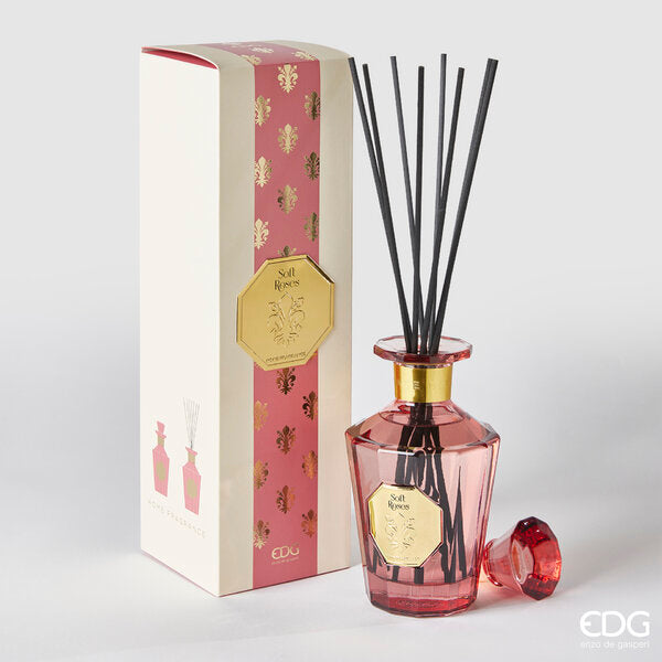 EDG Enzo De Gasperi Profumatore Bottiglia Goldlily H 21 Cm 500 Ml + Bastoncini Soft Roses