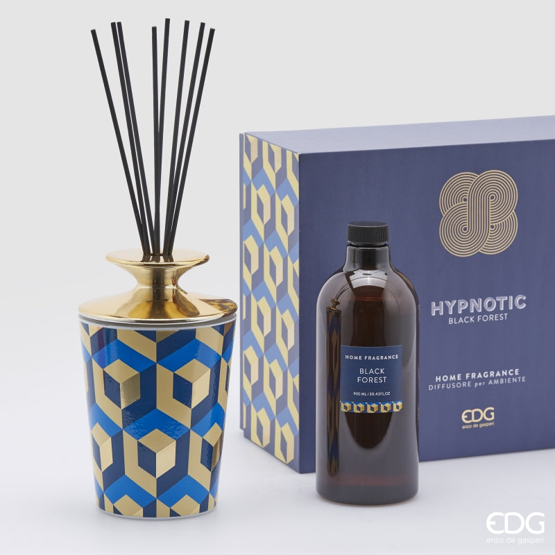 EDG Enzo De Gasperi Profumatore Bottiglia Hypnotic 900ml+BastonciniH19 C3 Black Forest