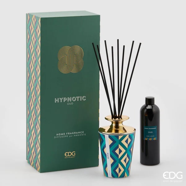 EDG Enzo De Gasperi Profumatore Bottiglia Hypnotic 400ml + Bastoncini H15 Oud