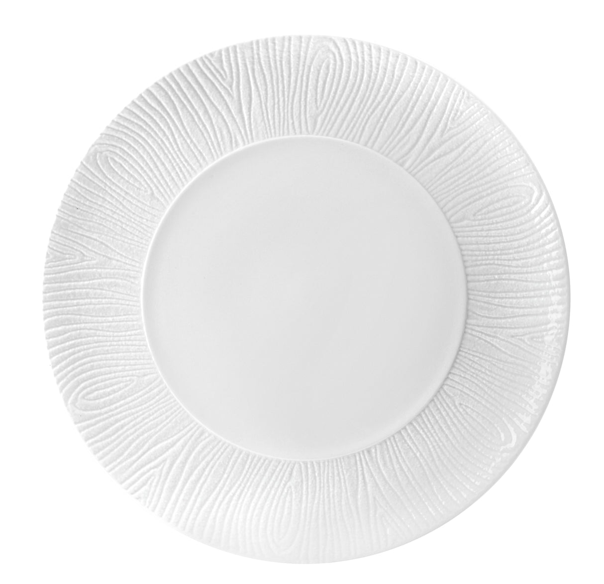 Fade Wood Serving Plate D 31 Cm White