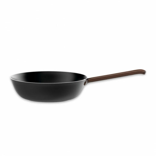 Padella Alta Alessi Edo 28 cm Marrone con Manico Lungo – Padella in Acciaio Design Elegante