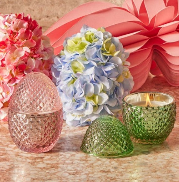 Egg Candle With Perfume H.12 D.8 C4 Moroccan Rose