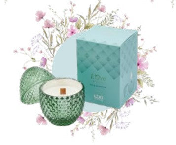 EDG Enzo De Gasperi Candela L'Ove a Forma di Uovo Con Profumo H 12 Cm D 8 Cm Fig & Gardenia