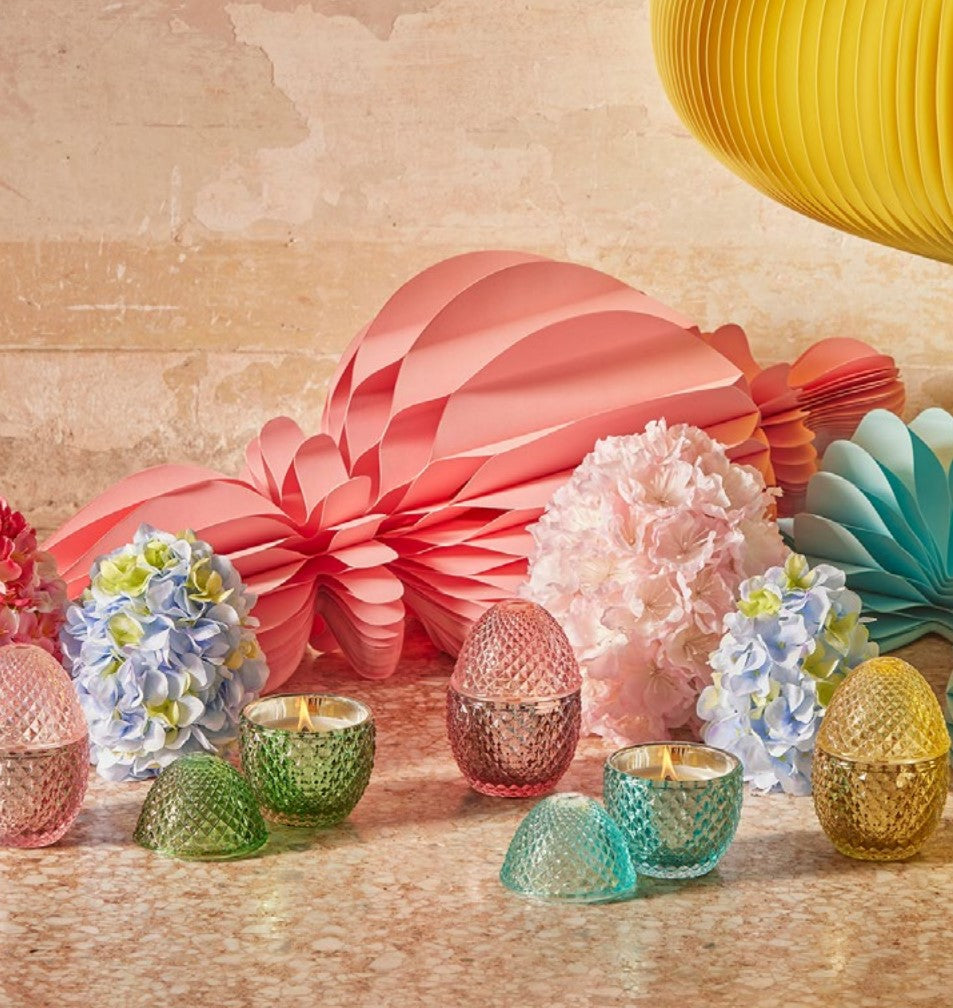 Egg Candle With Perfume H.12 D.8 C4 Moroccan Rose