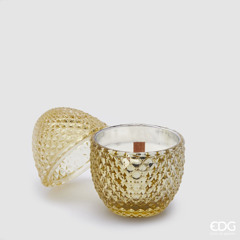 EDG Enzo De Gasperi Candela L'Ove a Forma di Uovo Con Profumo H 12 Cm D 8 Cm Ginger & Warm