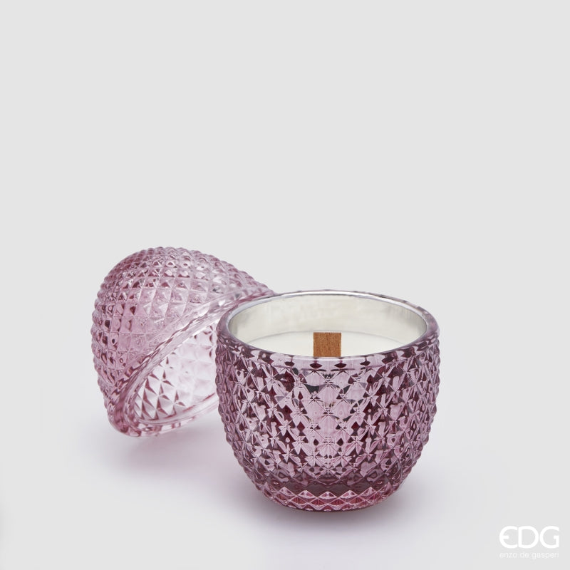 EDG Enzo De Gasperi Candela L'Ove a Forma di Uovo Con Profumo H 12 Cm D 8 Cm Peony & Cassis